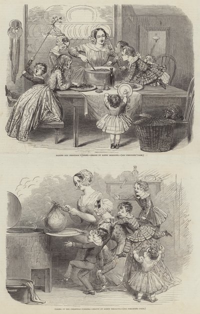 Christmas Pudding by Joseph Kenny Meadows